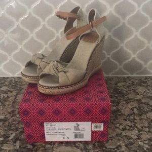 Tory Burch espadrilles wedge sandal WITH BOX